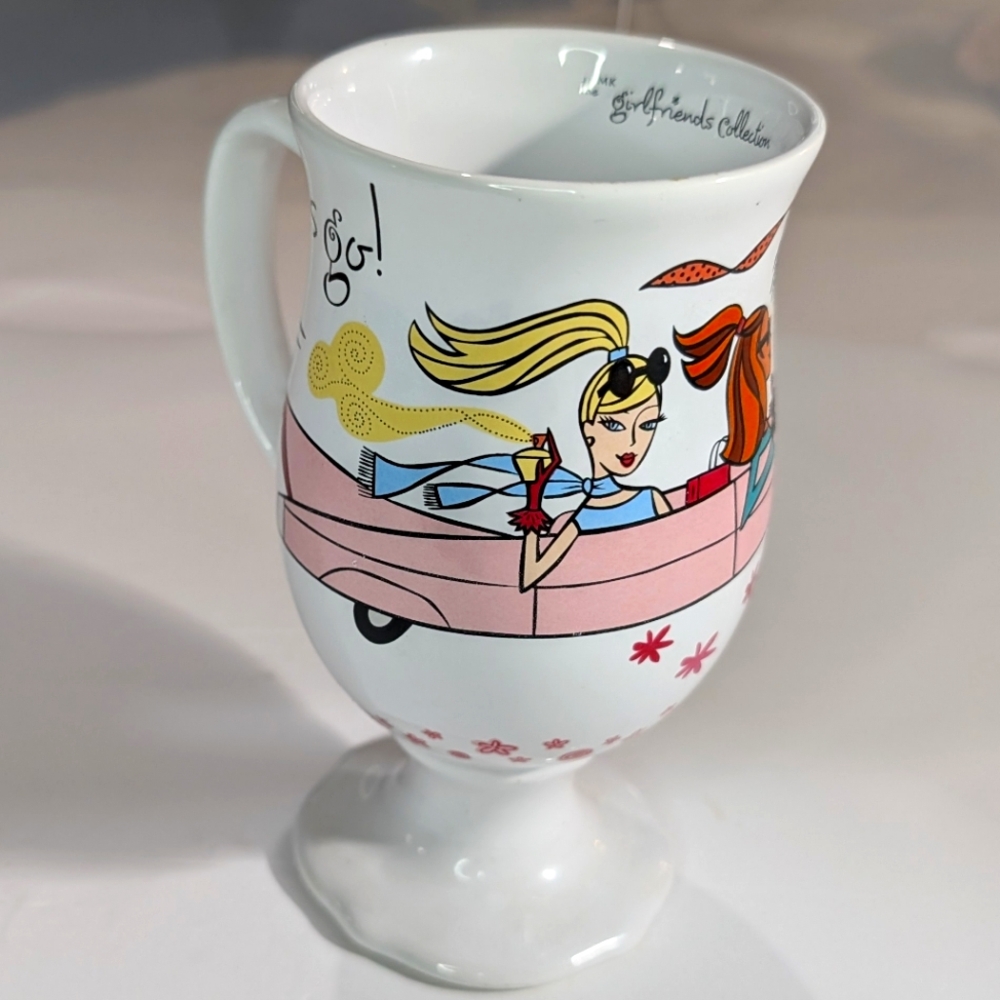 Mary Kay The Girlfriends Collection footed 10oz ceramic‎ collectible coffee mug